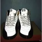 nike hommes air jordan 12 wool white black reflective